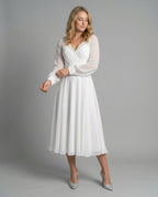 Elegant Chiffon Flatter Dress Women