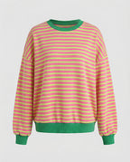 Boxy Sweatshirt Women Striped