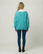 Oversized Pullover U Boat Neck