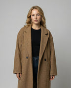 Elegant Oversized Wool Coat Women