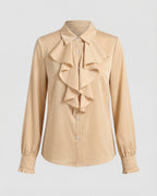 Ladies Blouse Ruffles Elegance