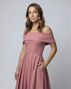 Strapless Satin Party Dress Women