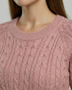 Knit Dress Braided Design Women