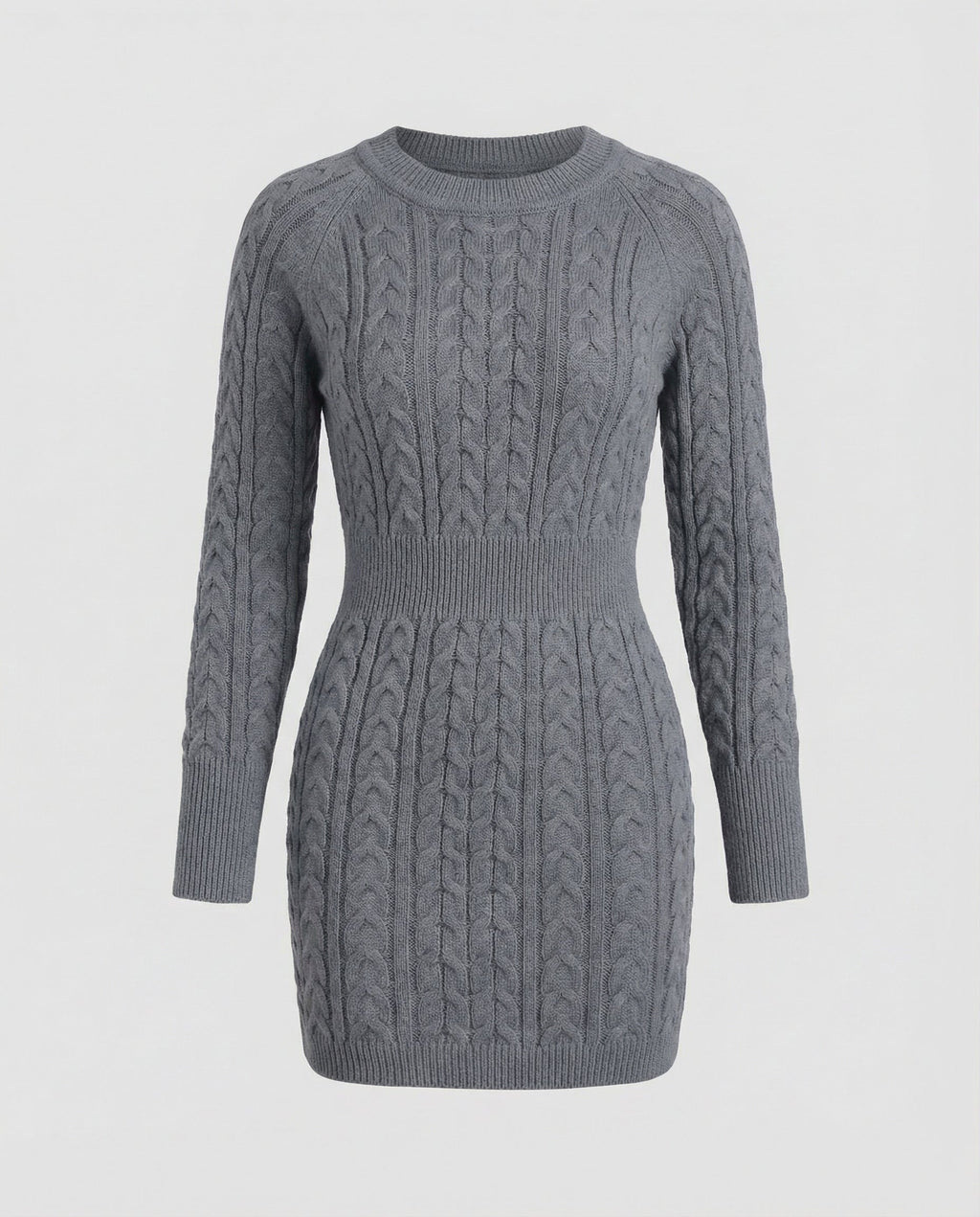 Knit Dress Braided Design Women