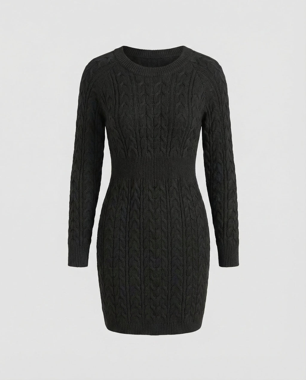 Knit Dress Braided Design Women