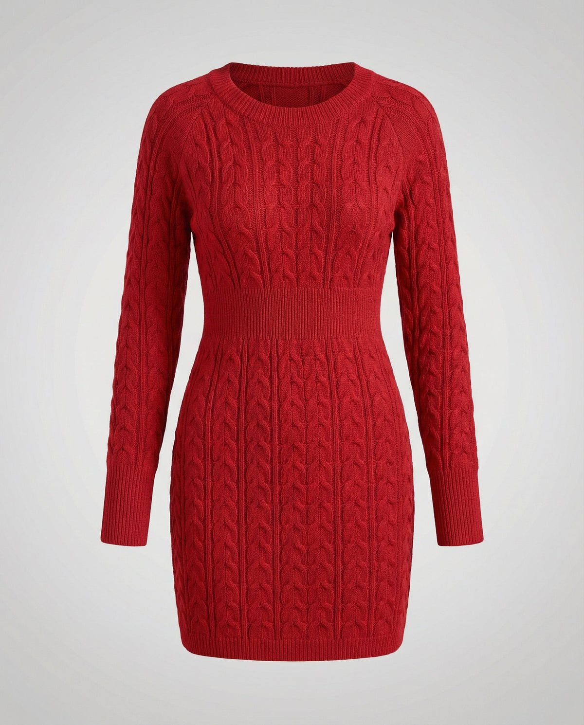 Knit Dress Braided Design Women
