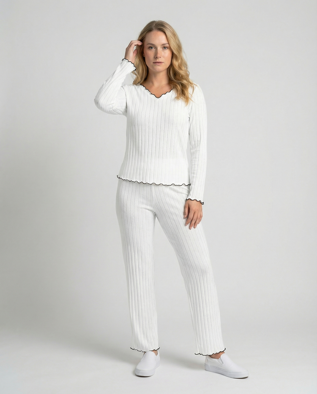 Women's Pajama Set Ruffles