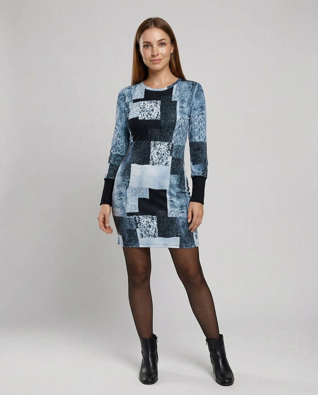 Women's Knit Dress Geometric