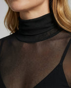 Transparent Turtleneck Blouse Women