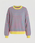 Boxy Sweatshirt Women Striped