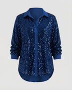 Shimmering women's sequin blouse