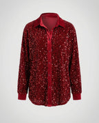 Shimmering women's sequin blouse