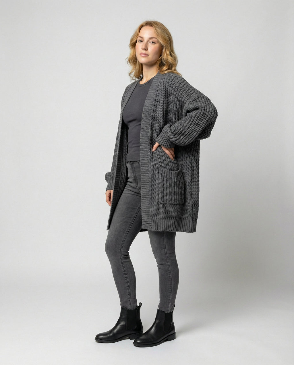 Oversized Knit Coat Women