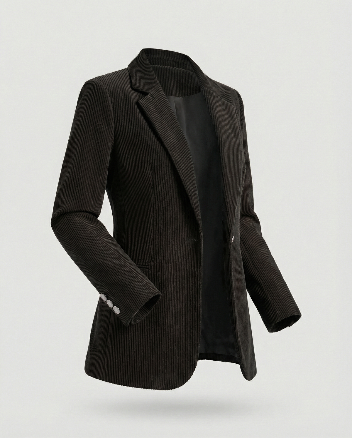 Cord Blazer Women Elegant