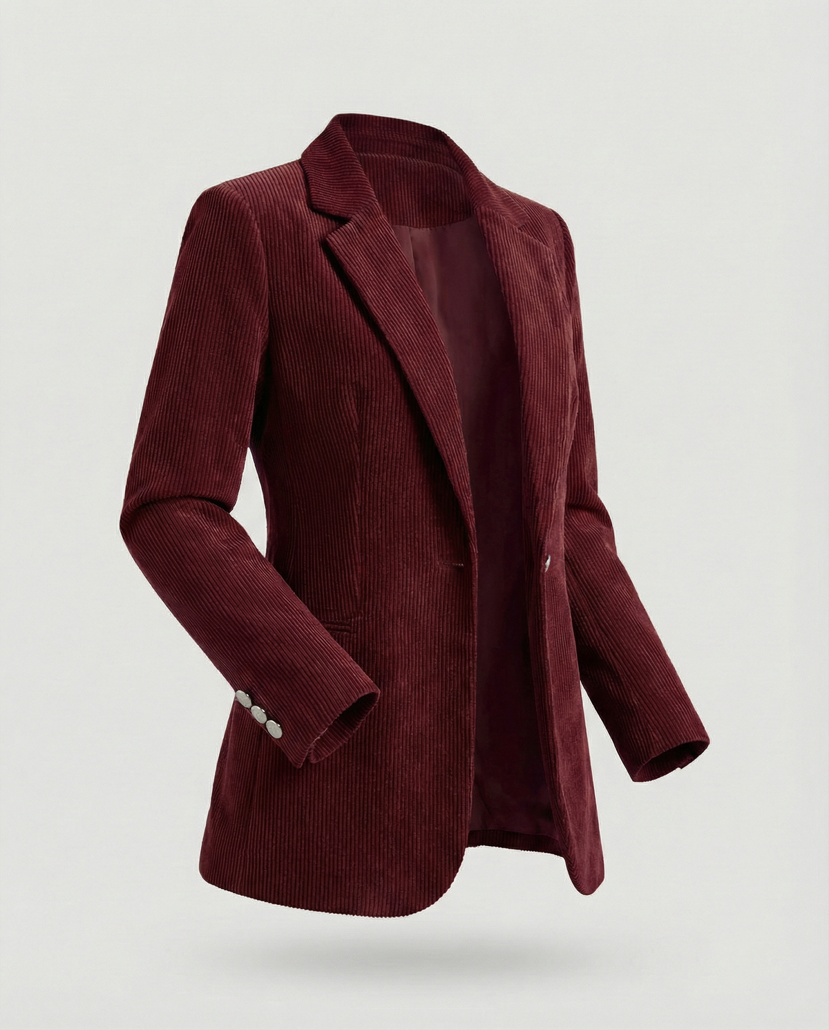 Cord Blazer Women Elegant