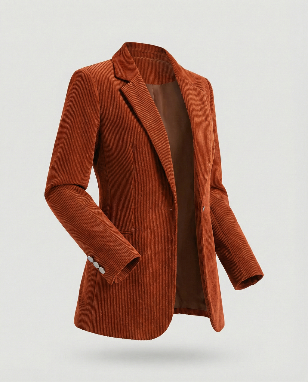 Cord Blazer Women Elegant