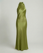 Elegant Maxi Dress Women Satin