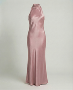 Elegant Maxi Dress Women Satin