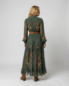 Boho Maxi dress with V-neck