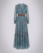 Boho Maxi dress with V-neck