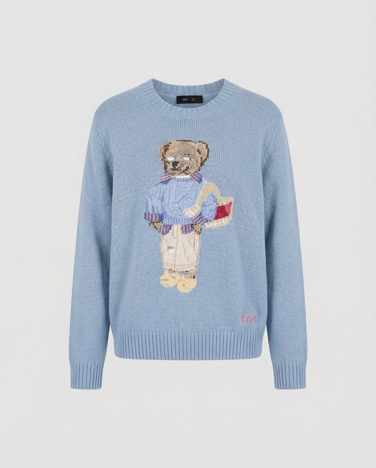 Bear knit sweater women loose