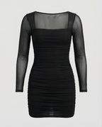 Elegant Figure-Hugging Winter Dress for Women