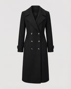 Elegant Double-breasted Wool Coat