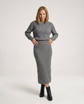 Elegant knit set sweater skirt