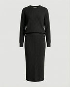 Elegant knit set sweater skirt