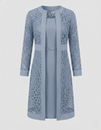 Elegant Lace Cardigan Dress
