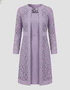 Elegant Lace Cardigan Dress